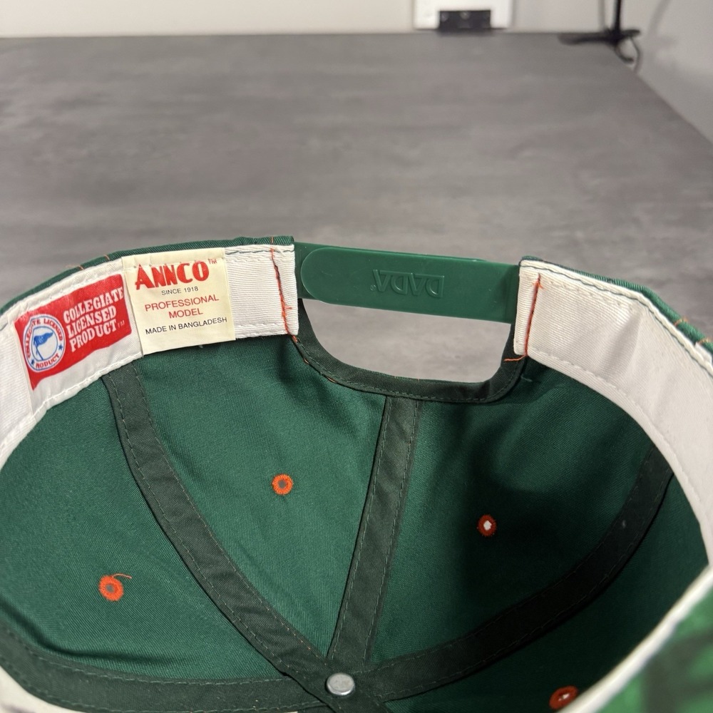 Vintage Miami Hurricanes Snapback Hat Ibis‎ Sebastian Green Orange Annco Trucker - Picture 7 of 7